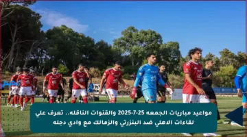 مواعيد مباريات الجمعة 25-7-2025 والقنوات الناقلة.. تعرف على لقاءات الأهلي ضد البنزرتي والزمالك مع وادي دجلة